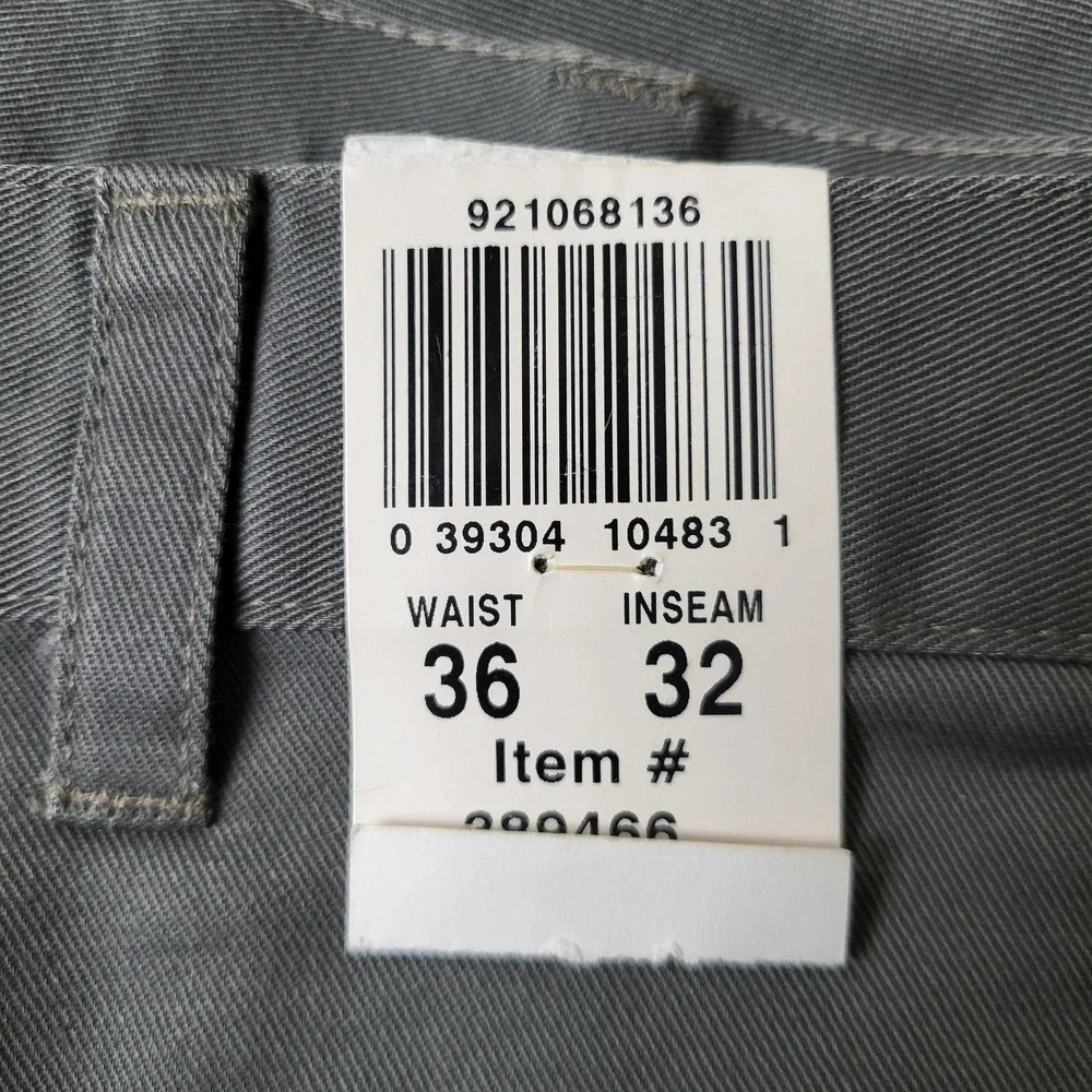 Dockers Men Pants 36X32 Olive Chino Twill Pleated Button 32